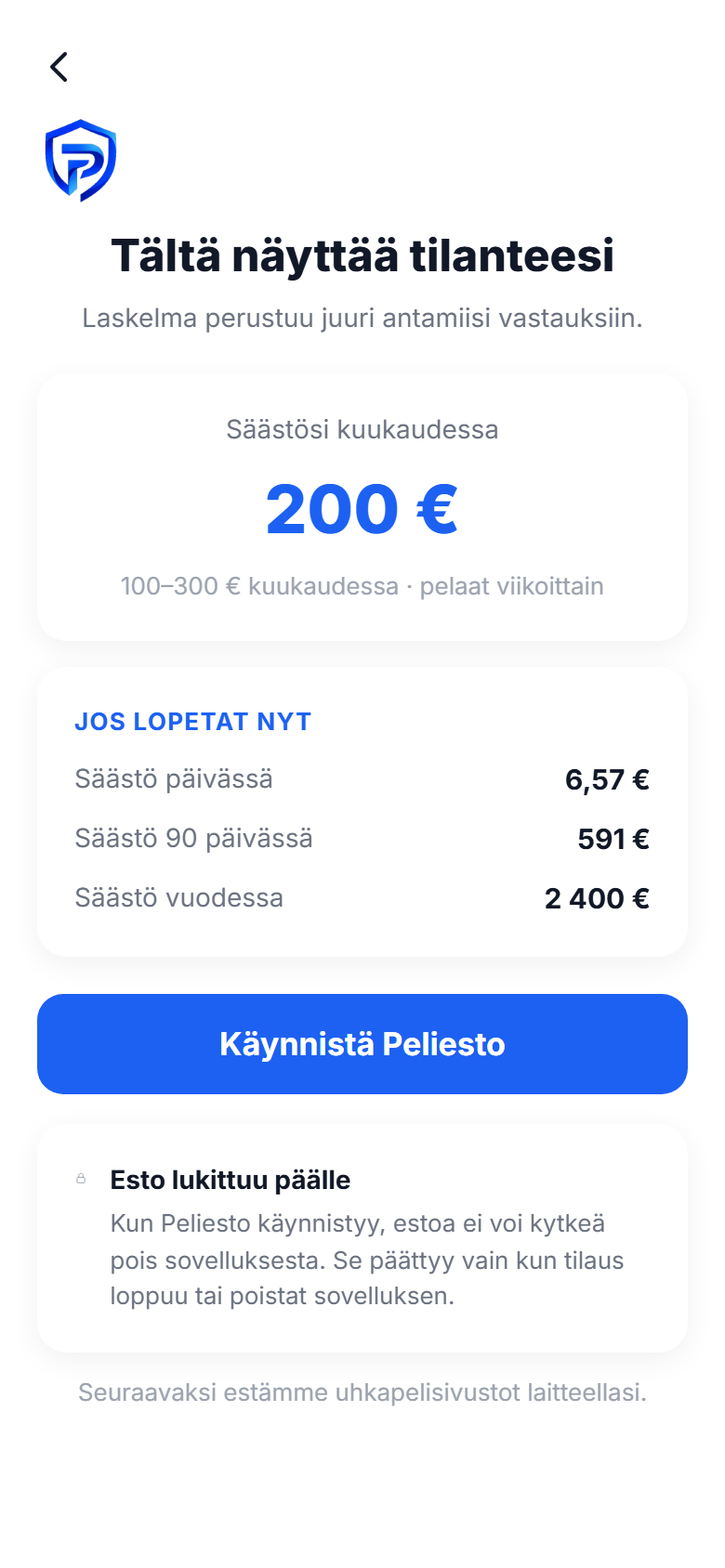 Käynnistä Peliesto
